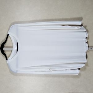 10193 FINAL PRICE Wynne Layers cream knit oversized tee 1X NEW